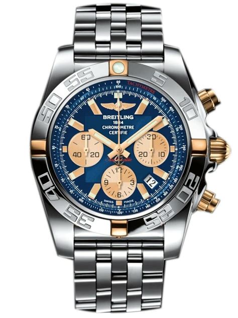 breitling chronomat 41 blue dial|breitling 44 calendar price.